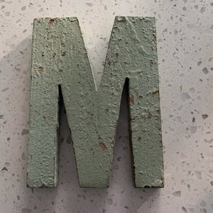 “M” wooden block